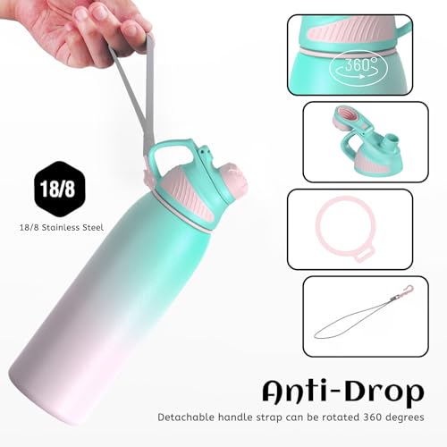 Fjbottle Stainless Steel Water Bottle 600ml/800ml/1L/1.5L with Magnetic Lid, BPA Free Insulated Water Bottle - Image 3