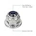 MewuDecor M6-1.0 Flange Nylon Insert Lock Nuts Flanged Locknuts, DIN 6926, Stainless Steel 18-8 (304), Bright Finish, 25 PCS