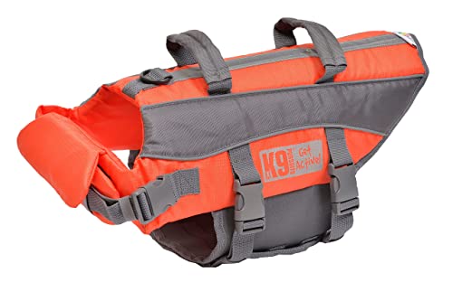 K9 Pursuits High Visibility Easy Grab Float Coat Life Jacket Medium Orange