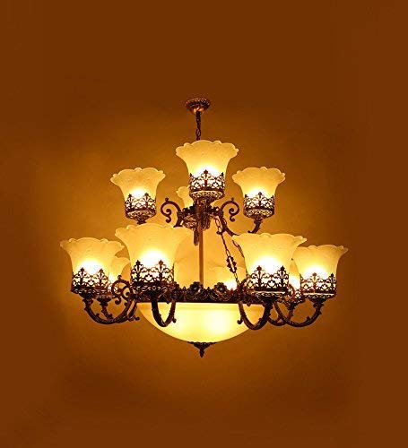 Image of Prop It Up Flush Mount Round 75 watts Antique Finish Chandelier, Bronze