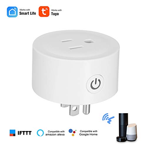 Tomshin Mini Smart Plug WiFi Power Socket US Tuya APP Temporizador de controle remoto, controle de v