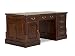 Produktbild Massivum 160x80 Ledereinl. Schreibtisch Cambridge 180x80 Leder grün, Mahagoniholz und MDF mit beidseitigem Mahagoni Furnier, braun, 180 x 80 cm