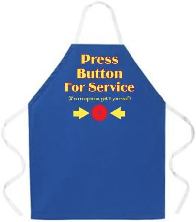 Attitude Aprons Fully Adjustable Press Button Apron, Dark Blue