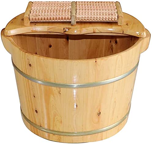 Spa de pies de madera con masajes y tapa