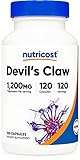 Nutricost Devils Claw 1200mg Equivalent, 120 Capsules - Veggie Caps, Non-GMO, Gluten Free, and...