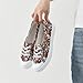 Uoidru Womens Slip On Shoes Low Top Canvas Sneakers Lightweight Casual Walking Shoes Fashion Work Sneakers(Brown Flower Print,US9)