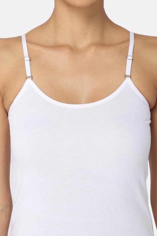 Image of Intimacy Cotton Camisole for Women with Adjustable Spaghetti Straps Comfortable Everyday Wear Camisole Slip for Women