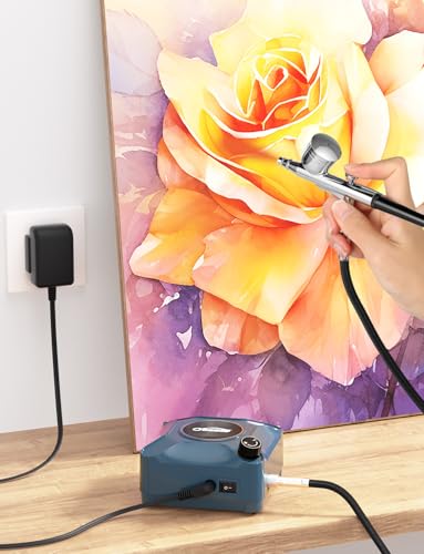Oasser Dual Action Auto Stop Airbrush Set