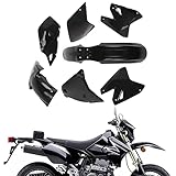 JFG RACING DRZ400 Plastic Kit,Motorcycle Plastics Kit DRZ400 Plastics For DRZ400SM DRZ400S DRZ400E Supermoto-Black