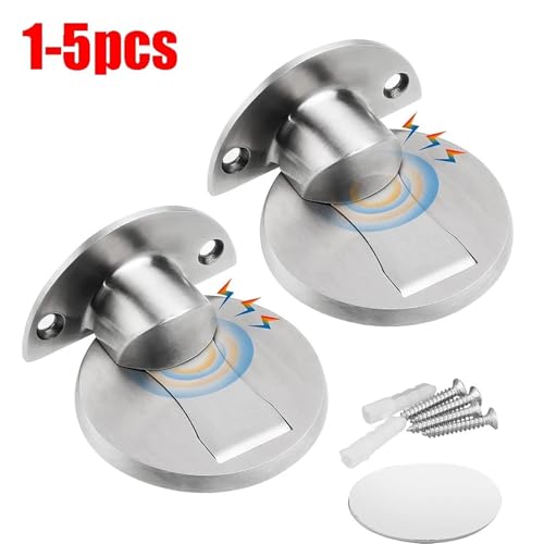 Butée de porte magnétique avec protection murale autocollante robuste lot de 2