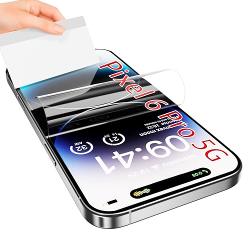 JUVENPROTO 3 Pack for Google Pixel 6 Pro TPU Films Screen Protectors Fingerprint Unlock Anti Scratch Bubble Free Ultra Thin HD Clear Easy Installation for 6 Pro