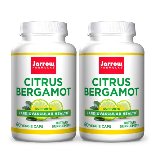 Jarrow Formulas Citrus Bergamot 500 mg - 60 Veggie Caps, 2 Pack - Cardiovascular & Normal Metabolic Health - Use with Jarrow Formulas QH-Absorb - 120 Servings