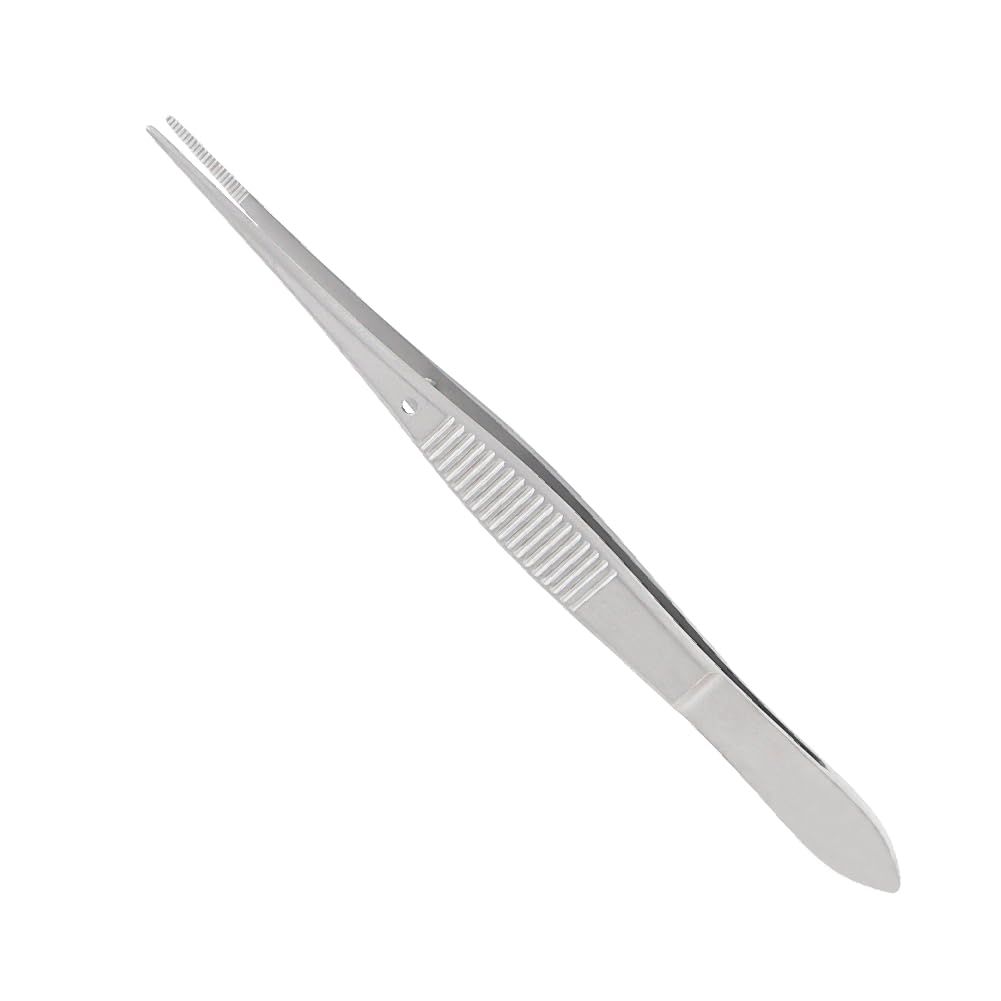 Stellmacher Iris Forceps – Straight 10.5cm Stainless Steel Ophthalmic Instrument, 1mm Serrated Tips, Precision Educational & Training Tool (Iris)