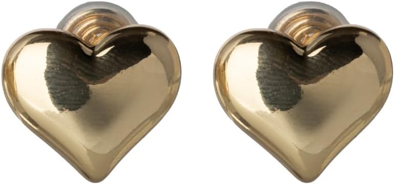 Aloha Earrings Non Pierced Mosquito Coil Clip On Puffy Heart Stud Earrings