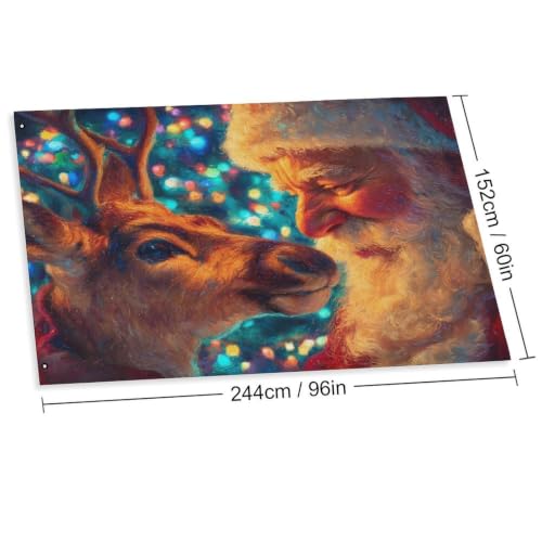 Pancarta navideña de Papá Noel para decorar el jardín exterior este invierno 3