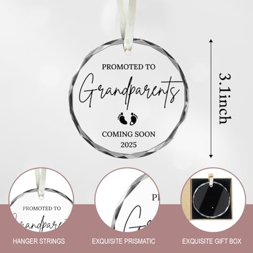 Pregnancy-Announcement-Great-Grandparents-Baby-Announcement-for-Grandparents-Baby-Announcement-Pregnancy-Gifts-for-Grandparents-Promoted-to-Grandparents-Coming-Soon-2025-Round-Crystal Pregnancy Announcement Great Grandparents Baby Announcement for Grandparents Baby Announcement Pregnancy Gifts for Grandparents Promoted to Grandparents Coming Soon 2025 Round Crystal