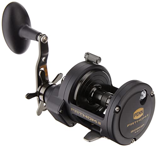 PENN Fathom II Star Drag Moulinet Léger à Tambour Tournant pour la Pêche en Mer, Pêche au Jig, Pêche Sur Épave, Lieu, Pagre, denti, Sériole, Pêche en Verticale