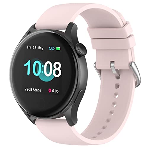 Dotoen Bracelet Compatible avec UMIDIGI Uwatch 2S/UMIDIGI Uwatch 3S,Réglable Remplacement de Band Sport Souple Imperméable et Respirant pour UMIDIGI Uwatch 2S/UMIDIGI Uwatch 3S (Rose) Cover