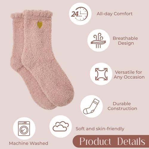 Image of American Trends Fuzzy Socks for Women in Gift Box, Ultra-Soft Cloud Sleep Socks Gifts for Women, Ready to Gift