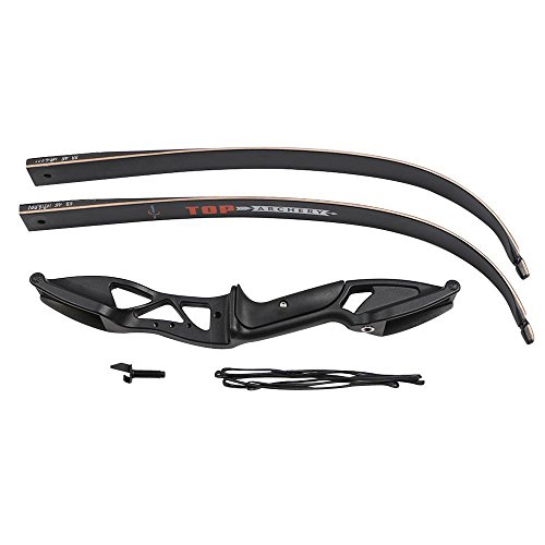 Toparchery Archery 56" Takedown Hunting 50Lbs Recurve Bow Metal Riser Right Hand Black Longbow #TOP2