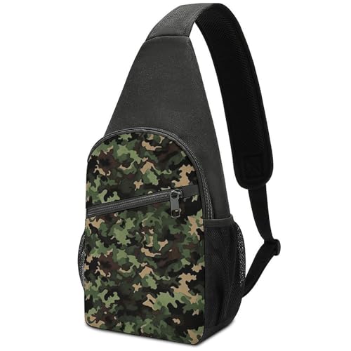 Bolso bandolera camuflaje ligero para senderismo y viaje