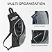 G4Free Sling Bag for Men Women, Small Crossbody Backpack Lightweight Chest Shoulder Bags for Travel, Outdoor and Sports (Black-grey)