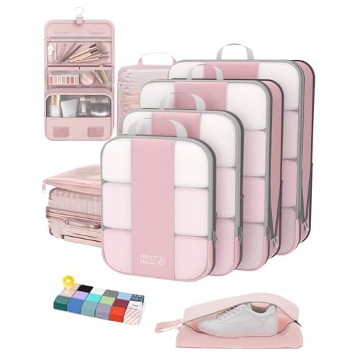 8 Set Compression Packing Cubes for Travel