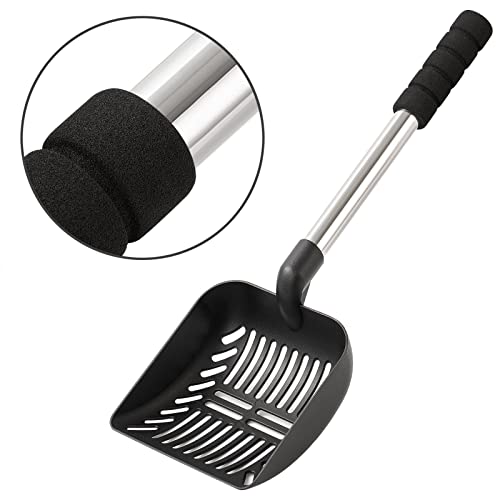image for Yangbaga Metal Cat Litter Scoop with Deep Shovel&Long Handle,Detachabl
