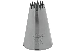 Ateco #866 French Star Pastry Tip, 1/2-Inch Opening Diameter, Stainless Steel