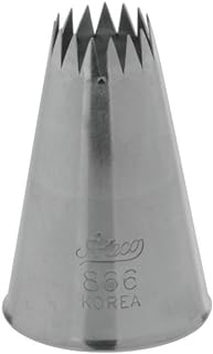 Ateco # 866 - French Star Pastry Tip 1/2'' Opening Diameter- Stainless Steel