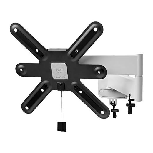 One For All TV-väggfäste – svängbar 180°/lutbar/utdragbar tv-hållare – 4K OLED QLED LED LED platt-TV – 32 till 90 tum – VESA 200 x 200 till 600 x 400 – max. 40 kg – WM6252