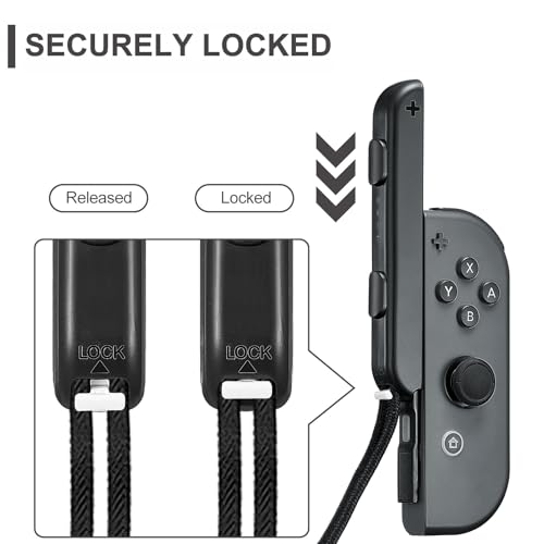 Gepicest Wrist Strap for Joycon 4 Pieces Switch Parts Accessories Controller Attachments Compatible with Joy Con, Dual Remote Comfort Controller Straps Black 2 Pairs by Gepicest - Image 3