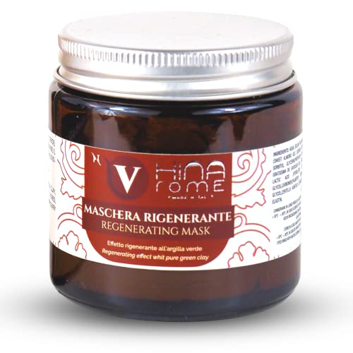 HINA Rome Mascarilla Purificante Puntos Negros con Arcilla Verde, Aceite de Aguacate y Colágeno Marino, 120 ml (Made in Italy)