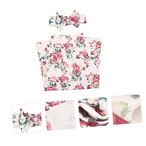 HAPINARY 1 Set/2 Stks Haarband Wrap Hoofdbanden Voor Peuters Peuter Slaapzak Pasgeboren Hoofdband Baby Dekens Pasgeboren Inbakeren Deken Nerborn Strik Band Baby Fotografie Prop Polyester - Afbeelding 4