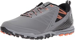 New Balance Men's Minimus SL Waterproof Spikeless Comfort Golf Shoe,grey/orange,7.5 D D US