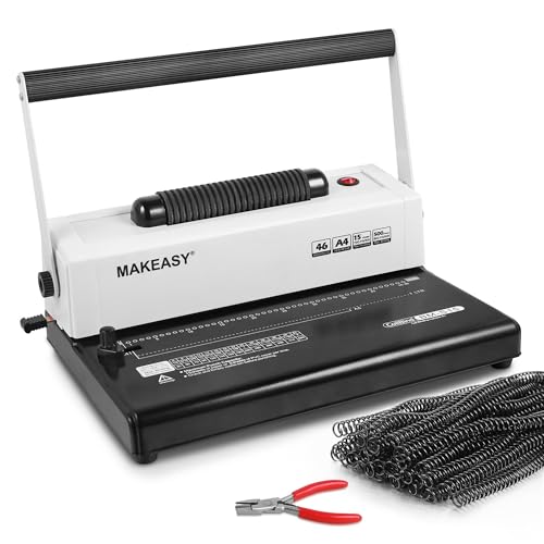 MAKEASY Coil Binding Machine with Plastic Spines