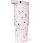 HydroJug Sport - Stainless Steel Tumbler with Straw, Vacuum Insulated, 40oz Leakproof Water Bottle, Ergonomic Design, Reusable, Dishwasher Safe, Rubber Base, Durable for Gym or Outdoors, Wildrose