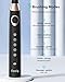 Electric Toothbrush, Powerful Sonic Cleaning Toothbrush with Timer, 5 Modes, Dentists Recommend Sonic Rechargeable Toothbrush for Adults, 4 Hr Charge Last 30 Days, 3 Brush Heads Black by Dnsly