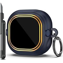 R-fun Case for Samsung Galaxy Buds FE 2023/Galaxy Buds 2 Pro 2022/Galaxy Buds 2 2021/Galaxy Buds Pro 2021 with Keyring&Cleaning Kit-Blue Gray