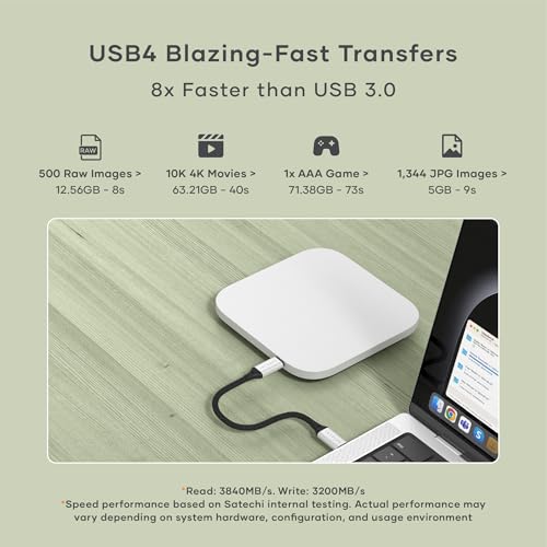 Caja externa USB4 para SSD NVMe tamaños 2230 a 2280 miniatura 2