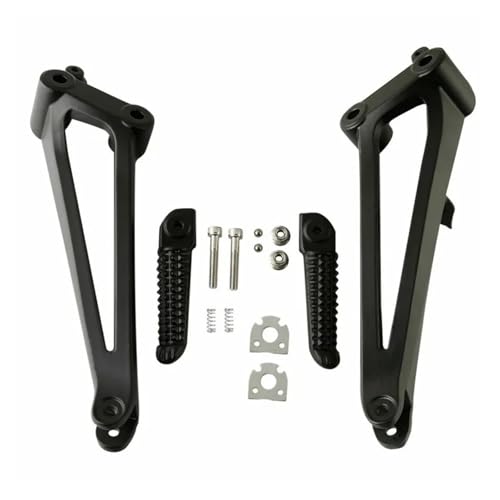 Repose-pieds passager pour Yamaha YZF R1 2009-2014 support noir mat arrière