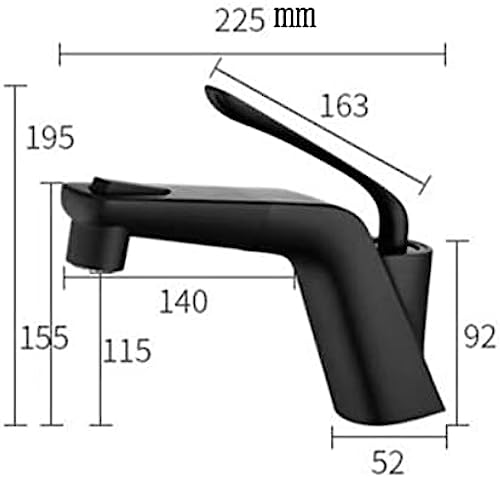 Robinet de lavabo en laiton massif avec douchette mitigeur design moderne - 4