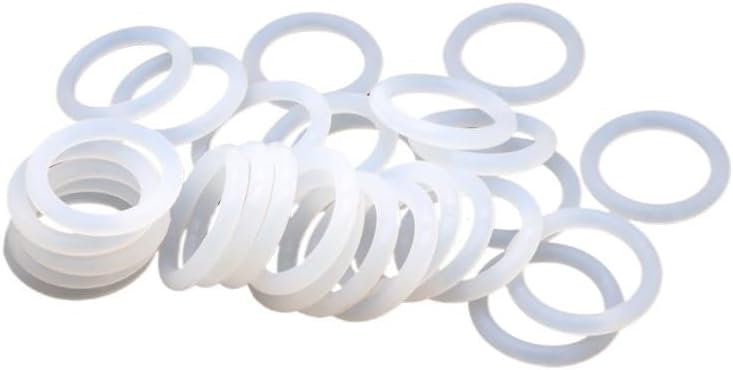 XLJP 10pcs/Set VMQ O-Ring Seal Gasket CS 5mm OD 15~150mm Silicone Rubber Insulated Waterproof Washer Round Shape White (Size : OD 100mm ID 90mm, Color : CS 5.0mm)