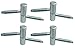 Produktbild Aerzetix: 4 x Schraubstecker Scharnier für Tür Ø 14 x 48 mm Farbe Chrome C42753
