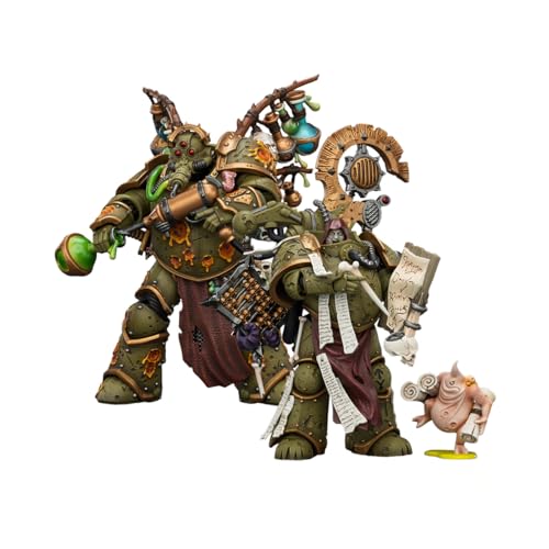 Image of JOYTOY Warhammer 40,000 1 /18 Action Figure Death Guard Tallyman and Biologus Putrifier-2PCS Collection Model Pre-Order