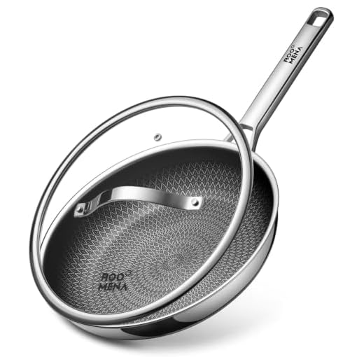 NonStick Frying Pans with Lid, 12 Inch Hybrid Ceramic Latest Upgrade