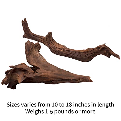 Edgctyu Natural Driftwood For Aquarium Decoration Reptile Decoration,Habitat Decor Wood For Lizard Assorted ，Small Pets Play And Hide，10-18" 2Pcs #TOP1