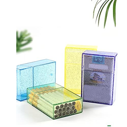 Flip Open Cigarette Case for Women, Plastic Cigarette Cases for Men, Cigarette Box Holder, King Size or Regular, Multi Color Cigarette Holders Box Hold 20 Capacity