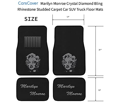Marilyn Monroe Crystal Diamond Bling Rhinestone Carpet Car Suv Truck Floor Mats 4 Pcs #TOP5