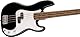 Squier by Fender Sonic Precision Electric Bass Guitar, Laurel Fingerboard, White Pickguard, Black